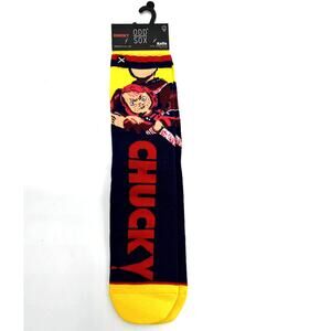 ODDSOX Brand Men’s Chucky Doll Socks Size 8-12| Navy/ Red/ Yellow Size 8-12